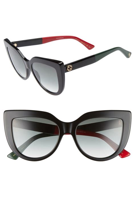 gucci 53mm cat eye sunglasses canada|Gucci cat eye sunglasses black.